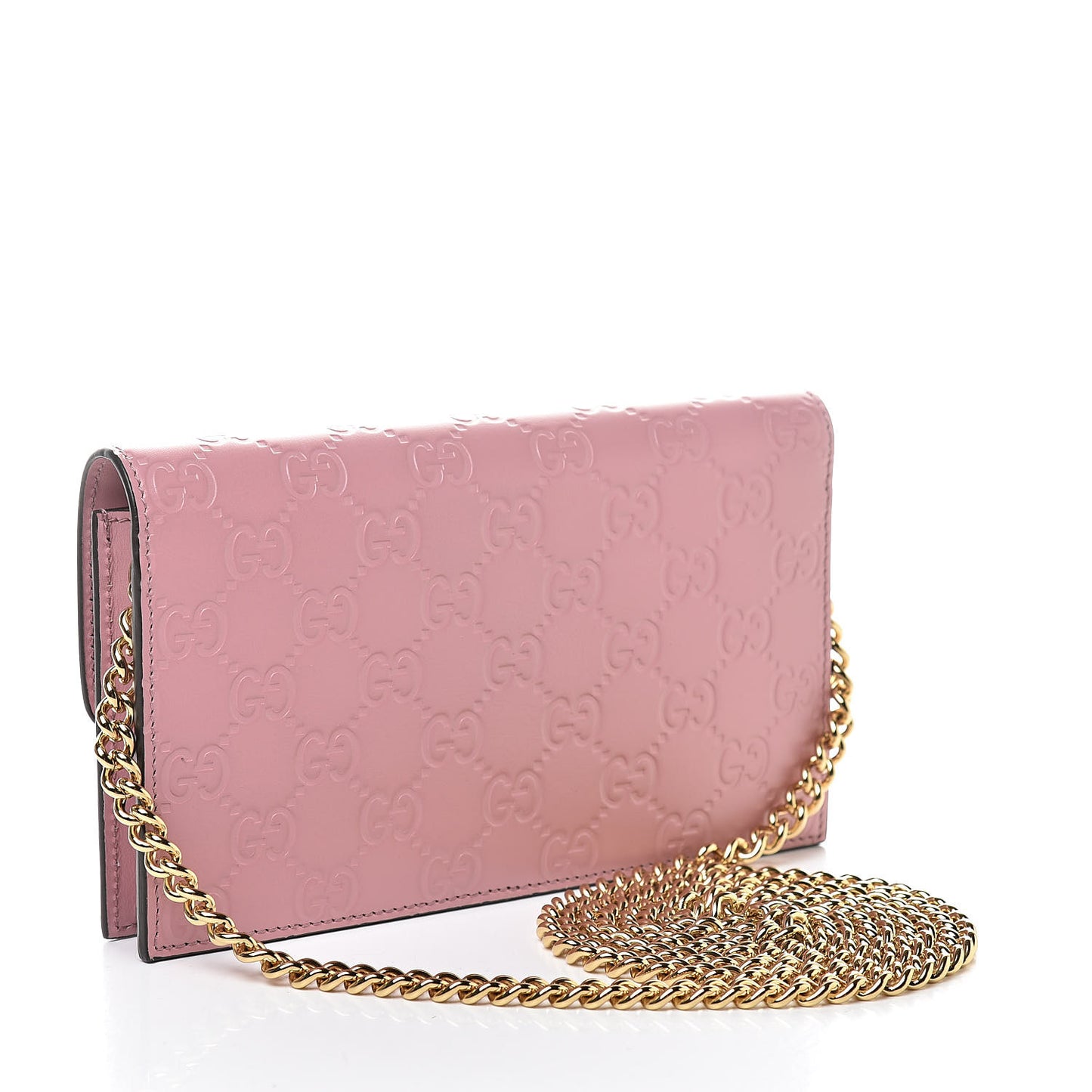 Guccissima Icon Chain Wallet Carmine Rose
