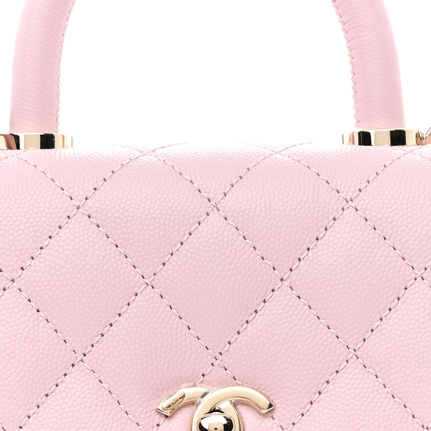 Caviar Quilted Extra Mini Coco Handle Flap Light Pink