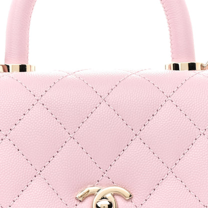 Chanel Caviar Quilted Extra Mini Coco Handle Flap Light Pink 8 of 11
