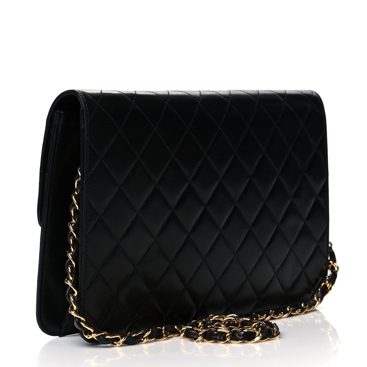 Chanel Lambskin Quilted Medium Single Flap Black 2 of 13