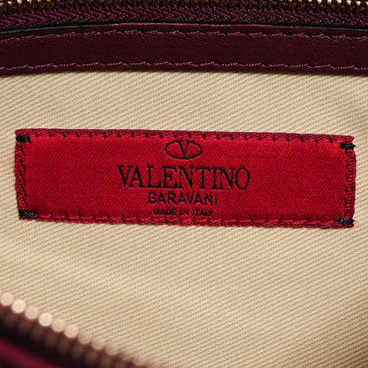 Valentino Garavani Vitello Large Rockstud Zip Wristlet Pouch Rubin 7 of 8