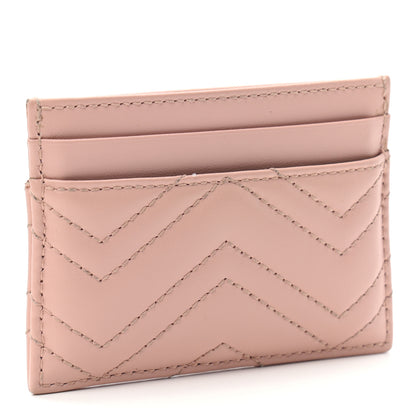 Gucci Calfskin Matelasse GG Marmont Card Holder Perfect Pink 3 of 6