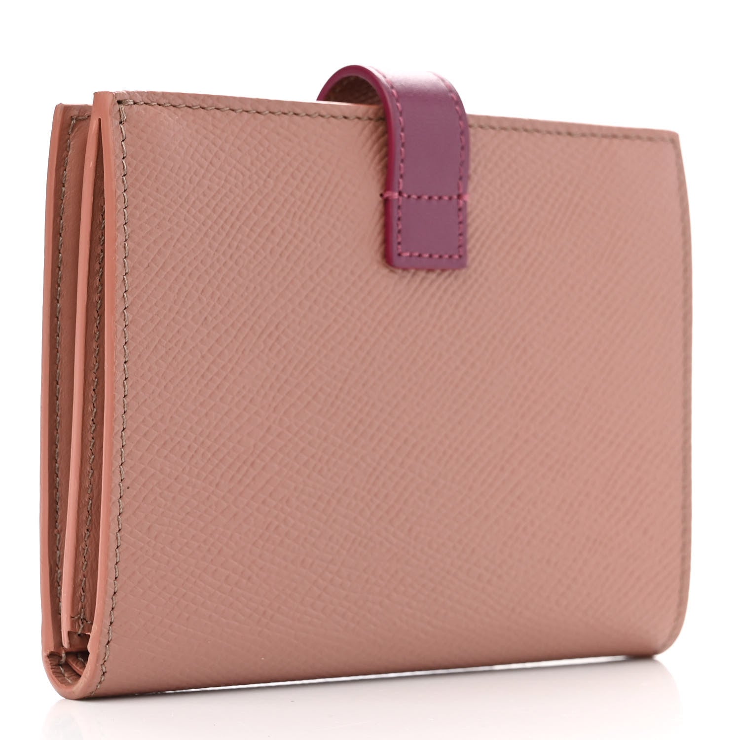 Celine Grained Calfskin Medium Multifunction Strap Wallet Antique Rose Wild Berry 3 of 6