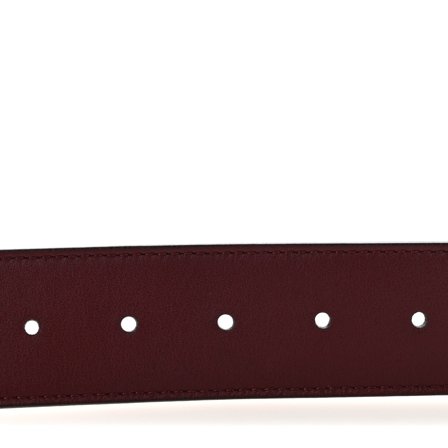 Gucci Moon Calfskin Nickel Double G 40mm Belt 75 30 Strong Red 3 of 7