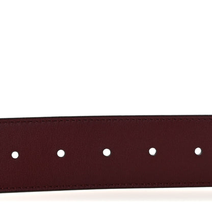 Gucci Moon Calfskin Nickel Double G 40mm Belt 75 30 Strong Red 3 of 7