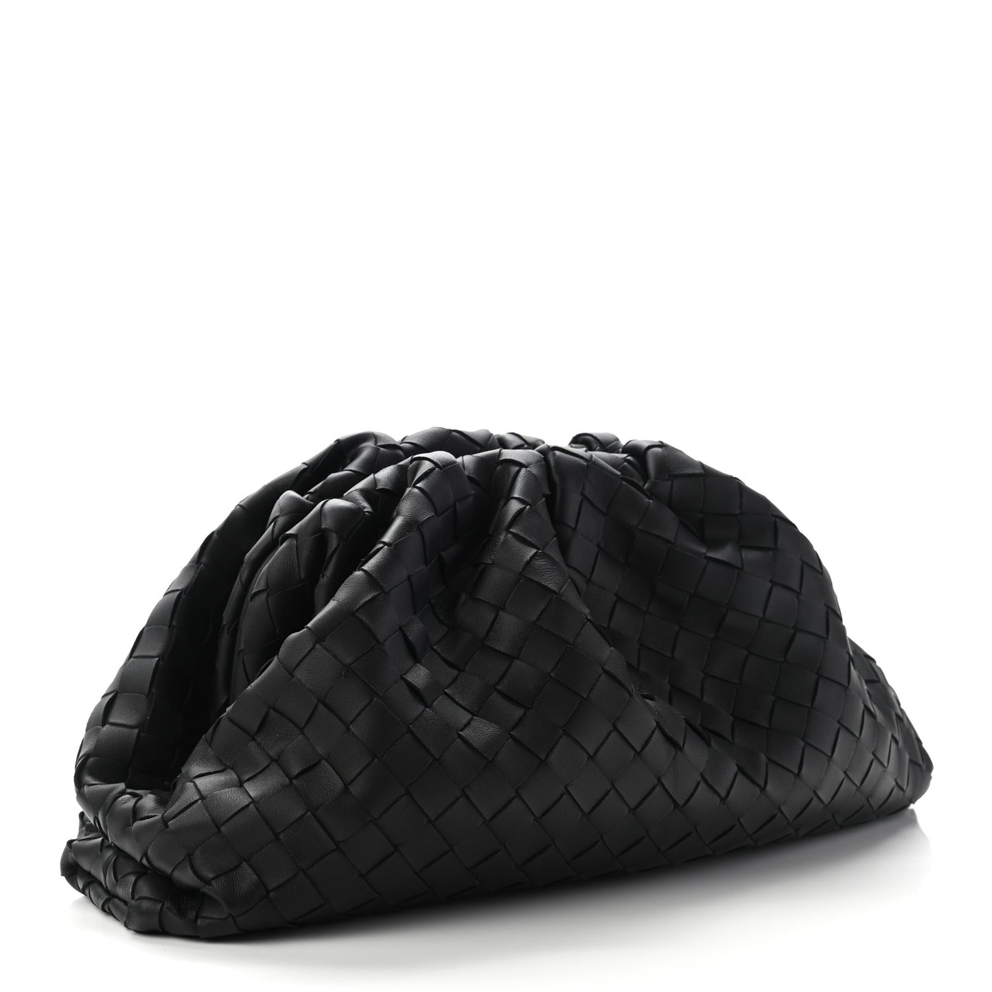 Nappa Maxi Intreccio The Pouch Oversized Clutch Black