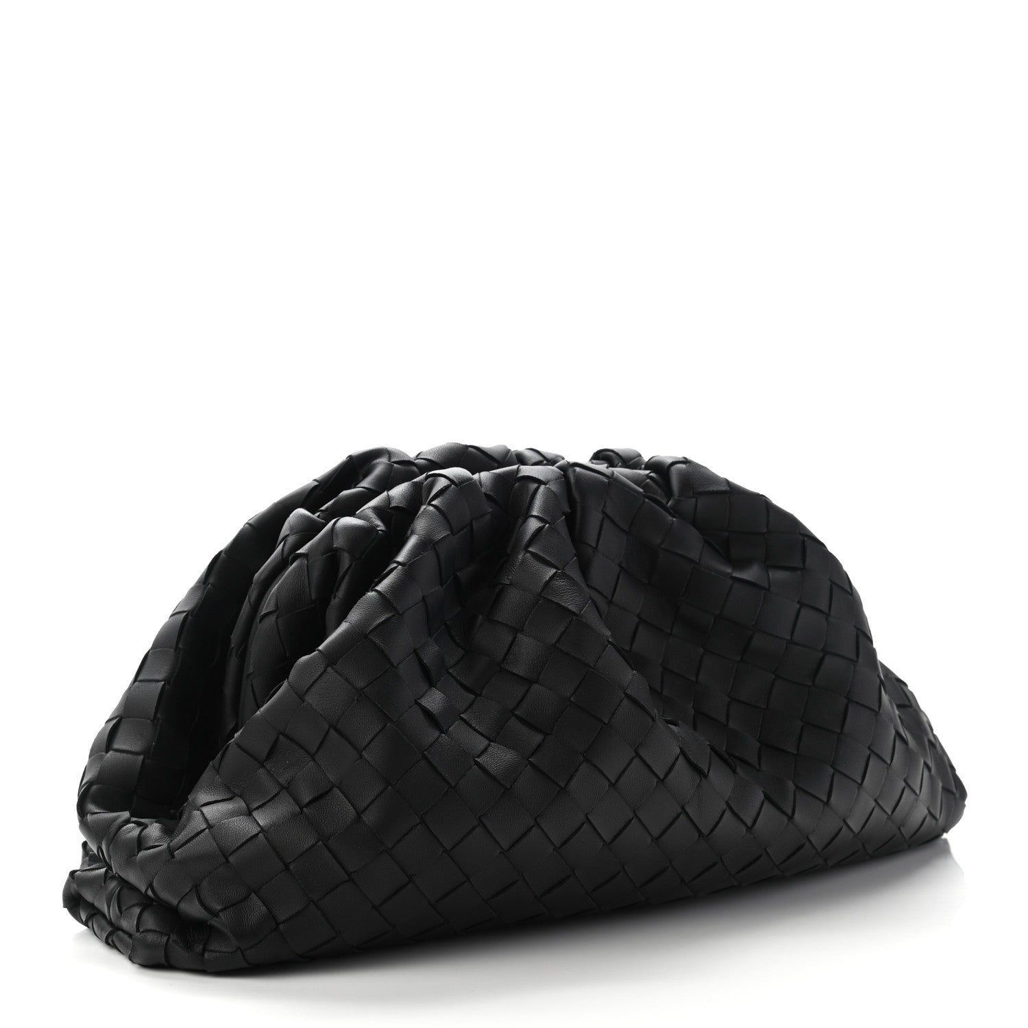 Bottega Veneta Nappa Maxi Intreccio The Pouch Oversized Clutch Black 3 of 8