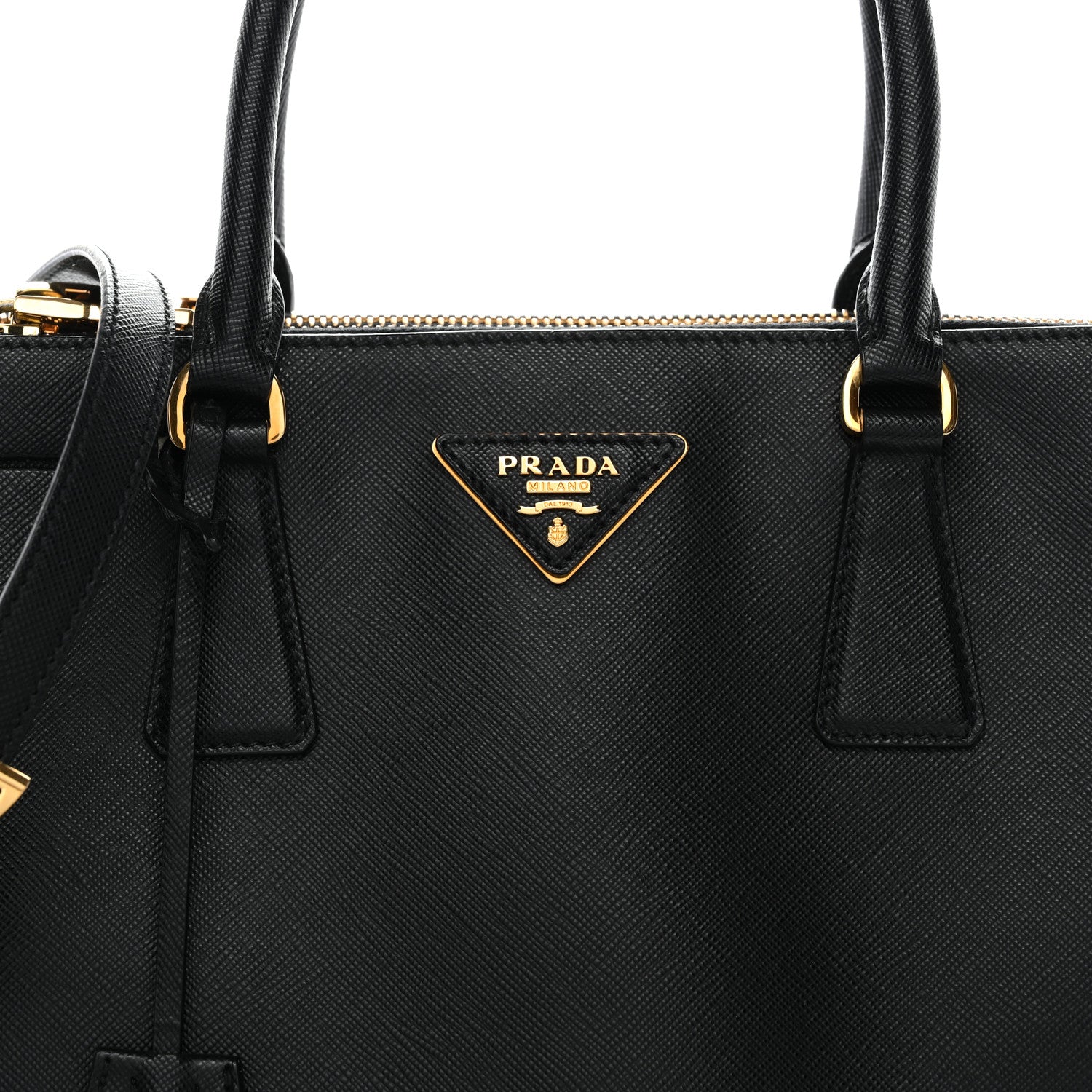 Prada Saffiano Small Galleria Double Zip Tote Black 8 of 10