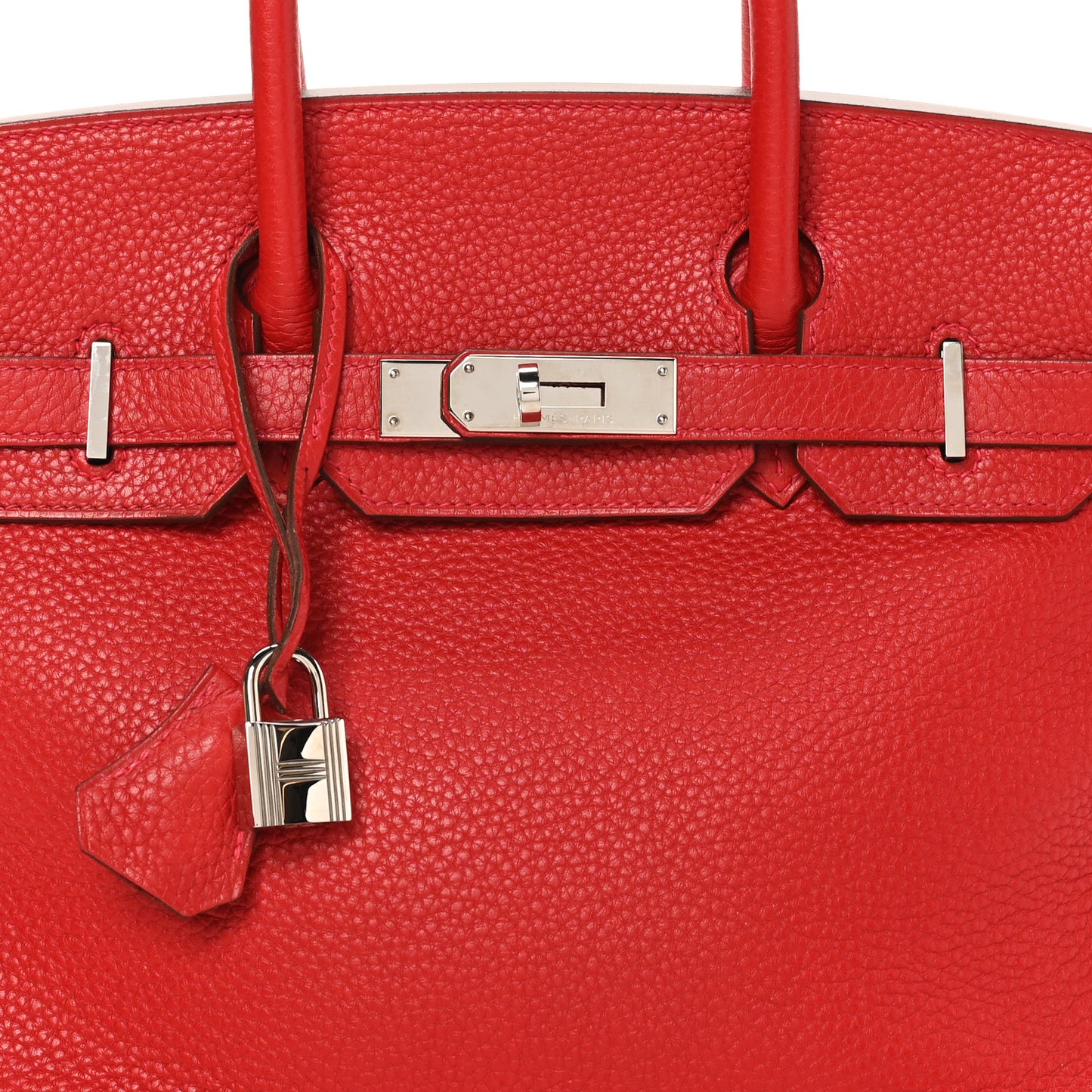 Taurillon Clemence Birkin 30 Rouge Casaque
