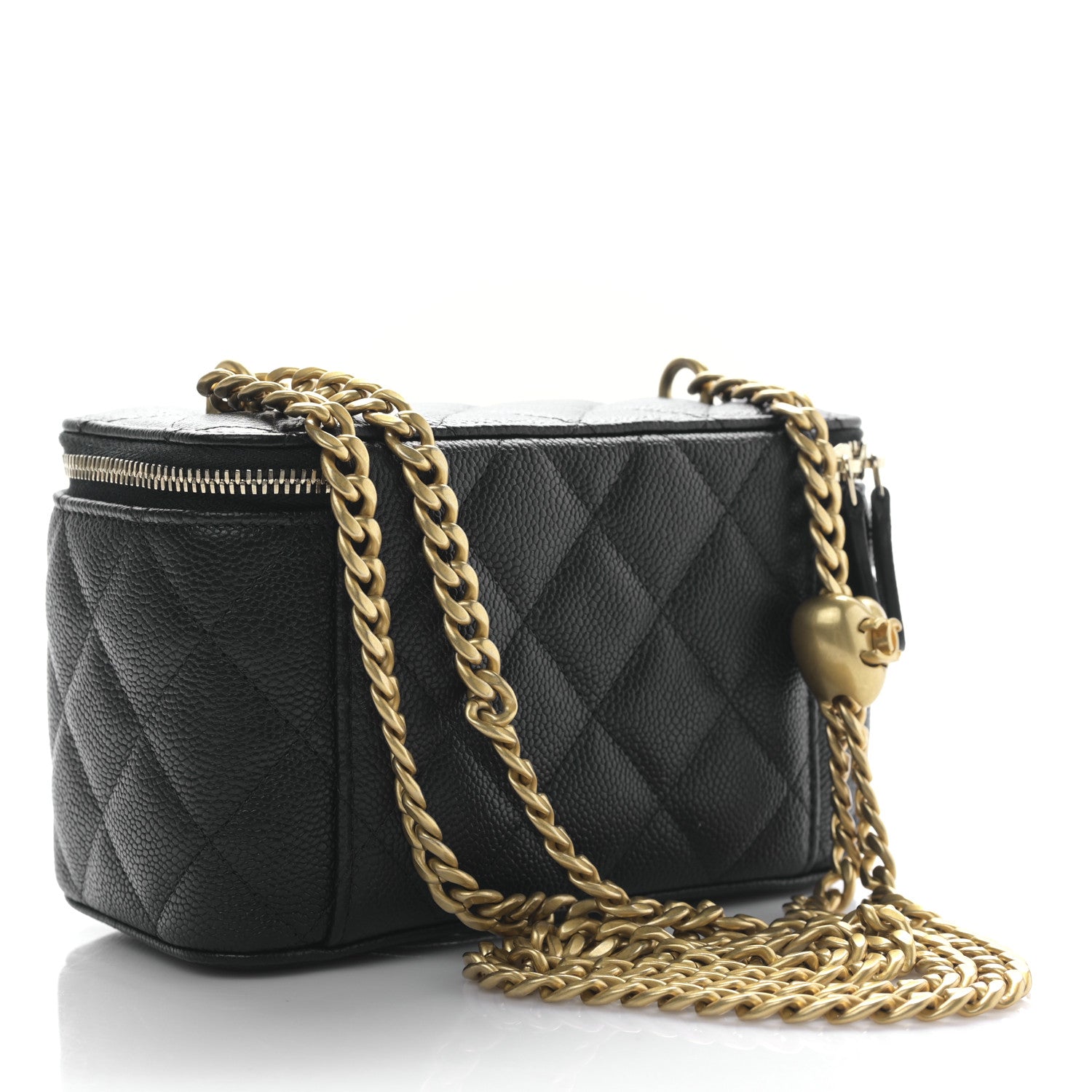 Chanel Caviar Quilted Sweetheart Vanity Case Black 2 of 8
