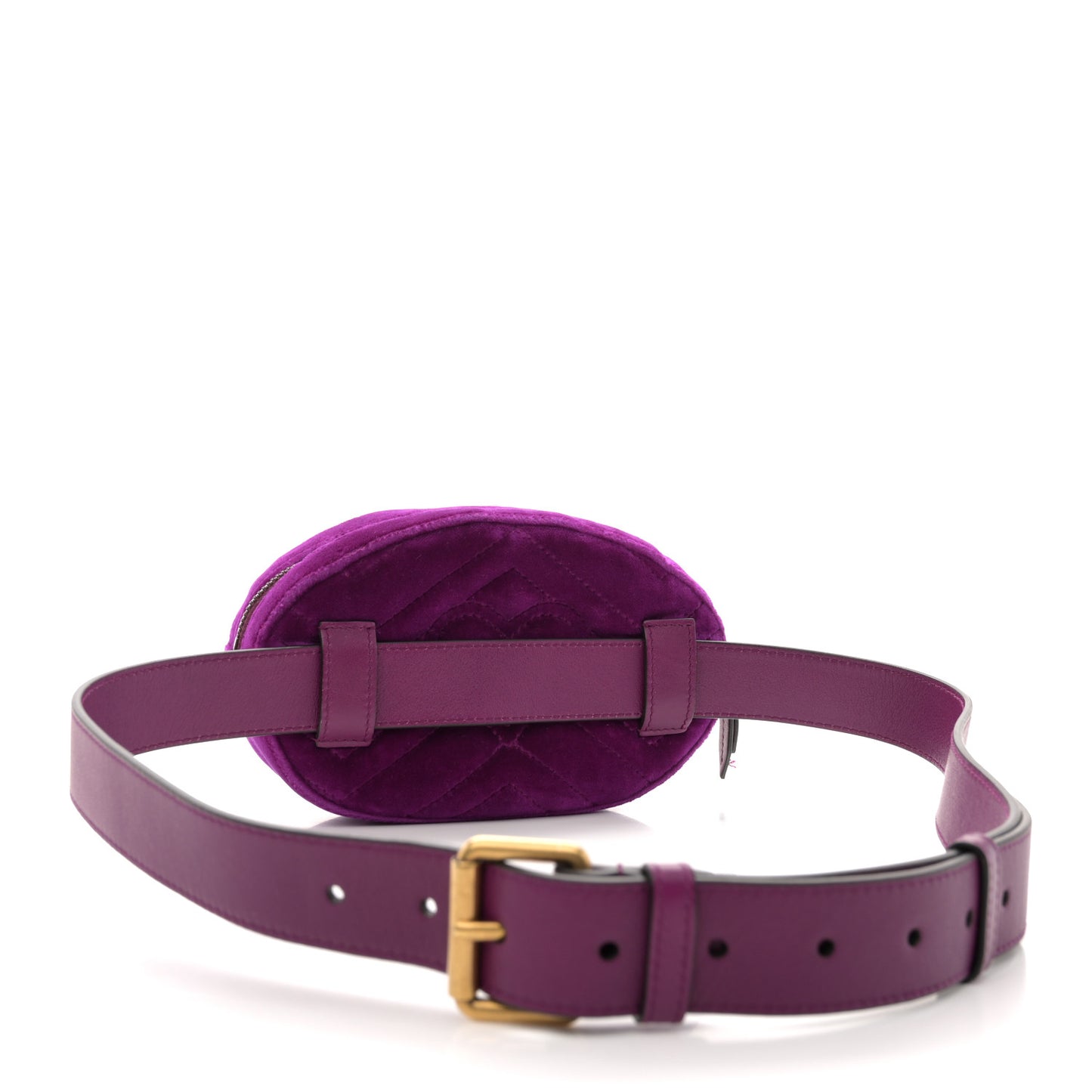 Velvet Matelasse GG Marmont Belt Bag 95 38 Violet Cyclamen