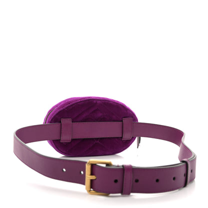 Gucci Velvet Matelasse GG Marmont Belt Bag 95 38 Violet Cyclamen 3 of 11