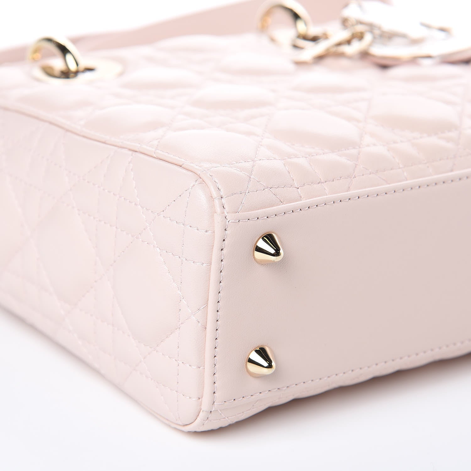 Christian Dior Lambskin Cannage Small Lucky Badges My Lady Dior Pink 8 of 10