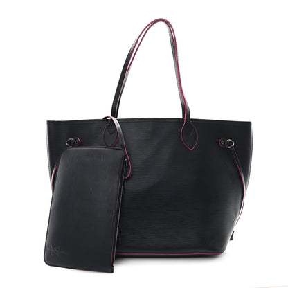 Louis Vuitton Epi Neverfull MM Black Hot Pink 3 of 12
