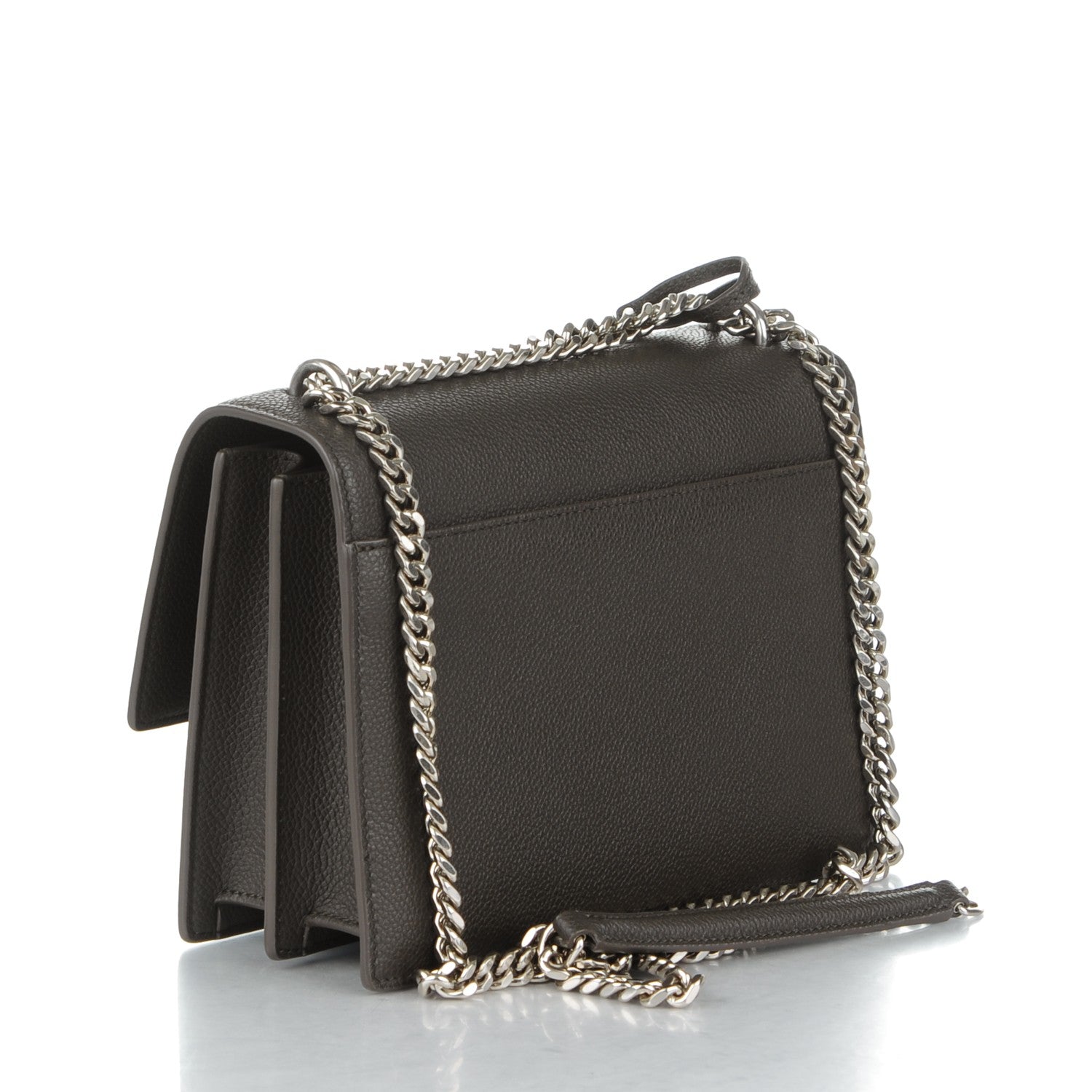 Saint Laurent Grained Calfskin Medium Monogram Sunset Dark Anthracite 3 of 6