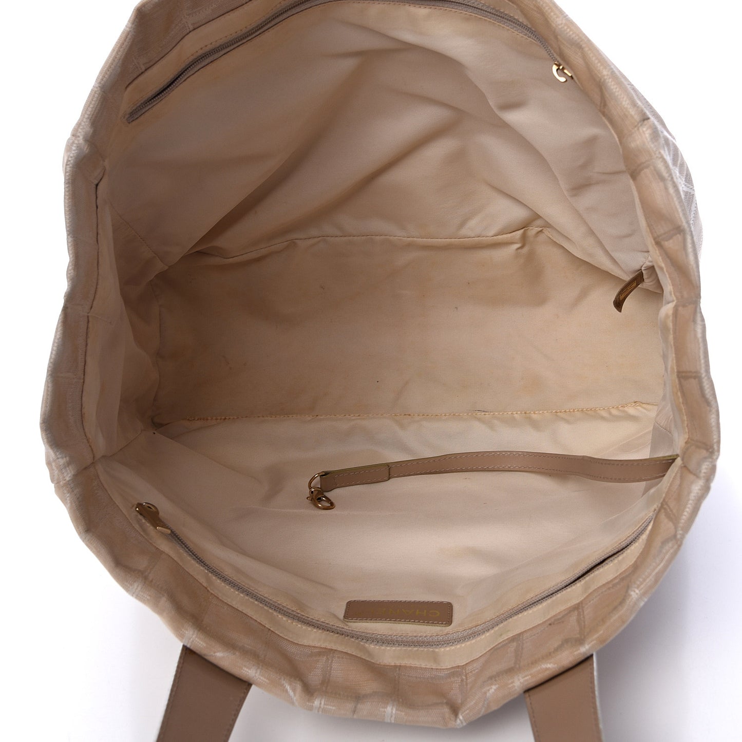 Nylon Medium Travel Tote Beige