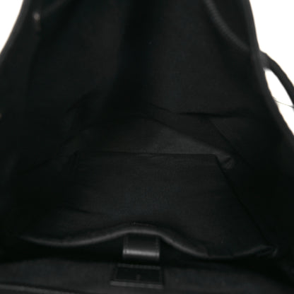 Gucci Soft GG Supreme Monogram Calfskin Web Double Buckle Backpack Black 4 of 9