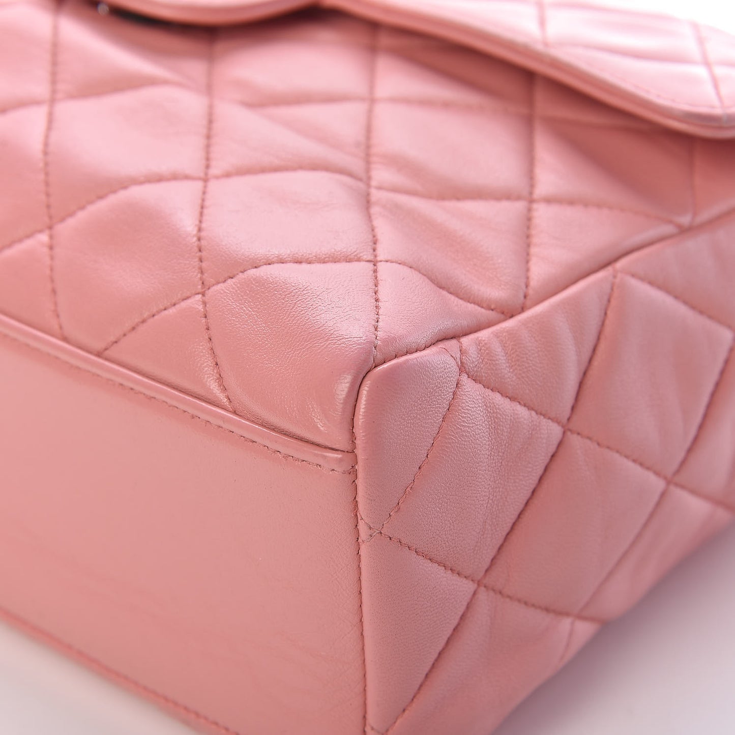 Lambskin Quilted Small Single Flap Pink