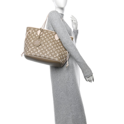 Louis Vuitton Empreinte Monogram Spring In The City Neverfull MM Kaki Beige Cream 2 of 11