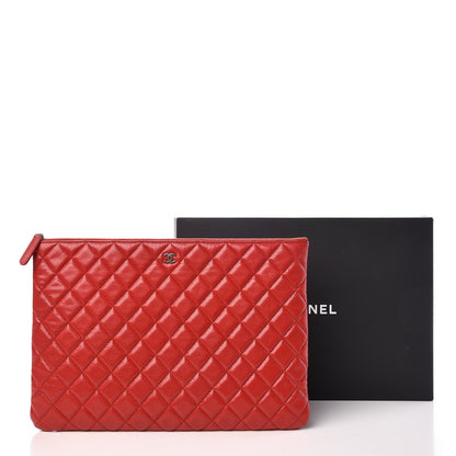 Chanel Caviar Large Cosmetic Case Red 11 of 11