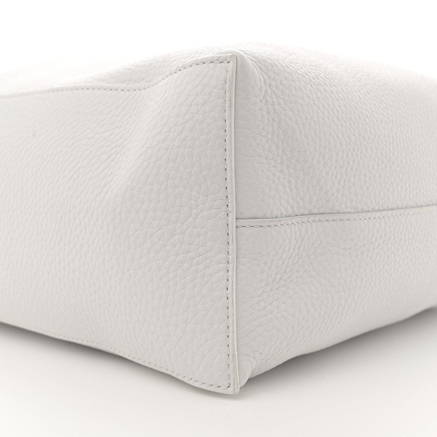Khaite Pebbled Sport Calfskin Frida Tote Optic White 9 of 12