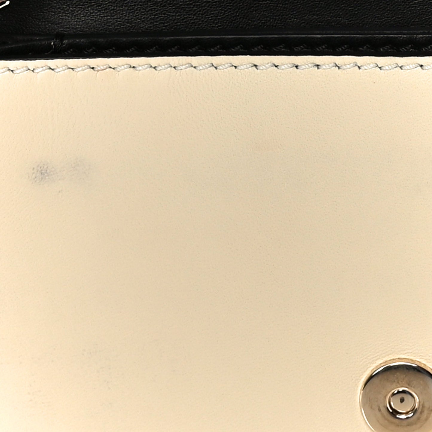 Nappa Small Rockstud Wristlet Clutch Light Ivory Black
