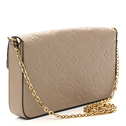 Louis Vuitton Empreinte Pochette Felicie Chain Wallet Tourterelle 4 of 10