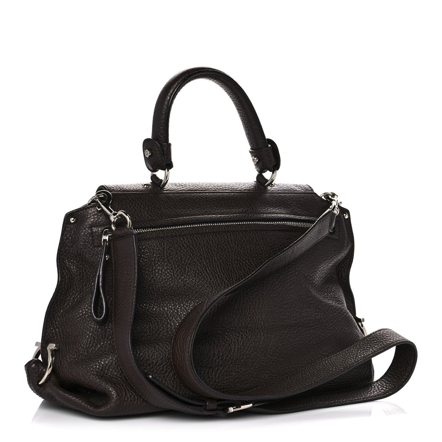 Calfskin Sofia Shoulder Bag Brown