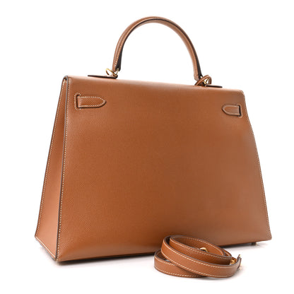 Hermes Epsom Kelly Sellier 35 Gold 3 of 10