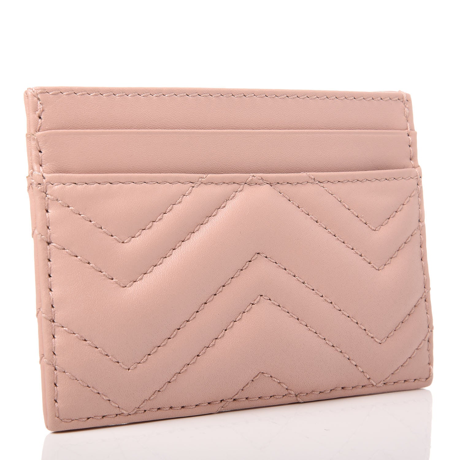 Gucci Calfskin Matelasse GG Marmont Card Holder Perfect Pink 4 of 7
