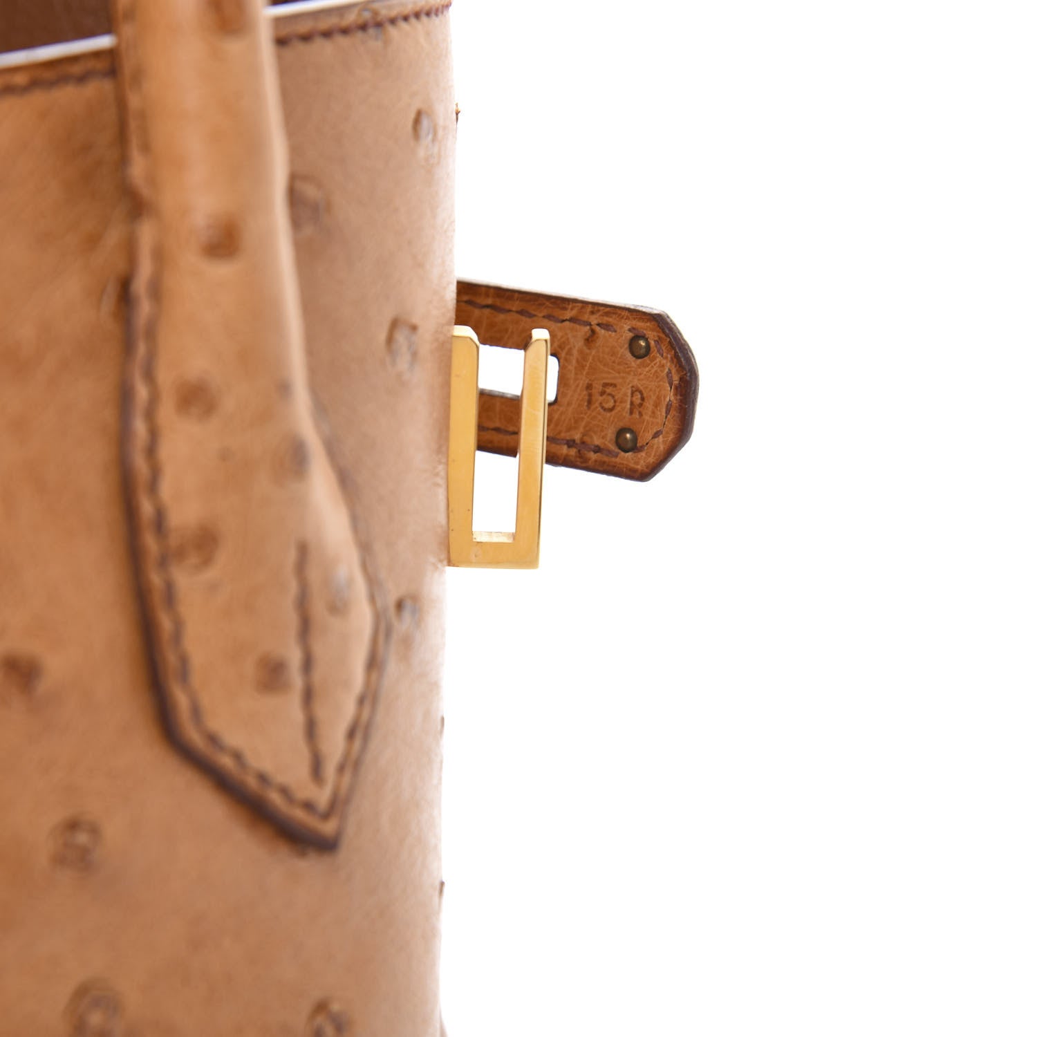 Hermes Ostrich Birkin 35 Gold 18 of 27