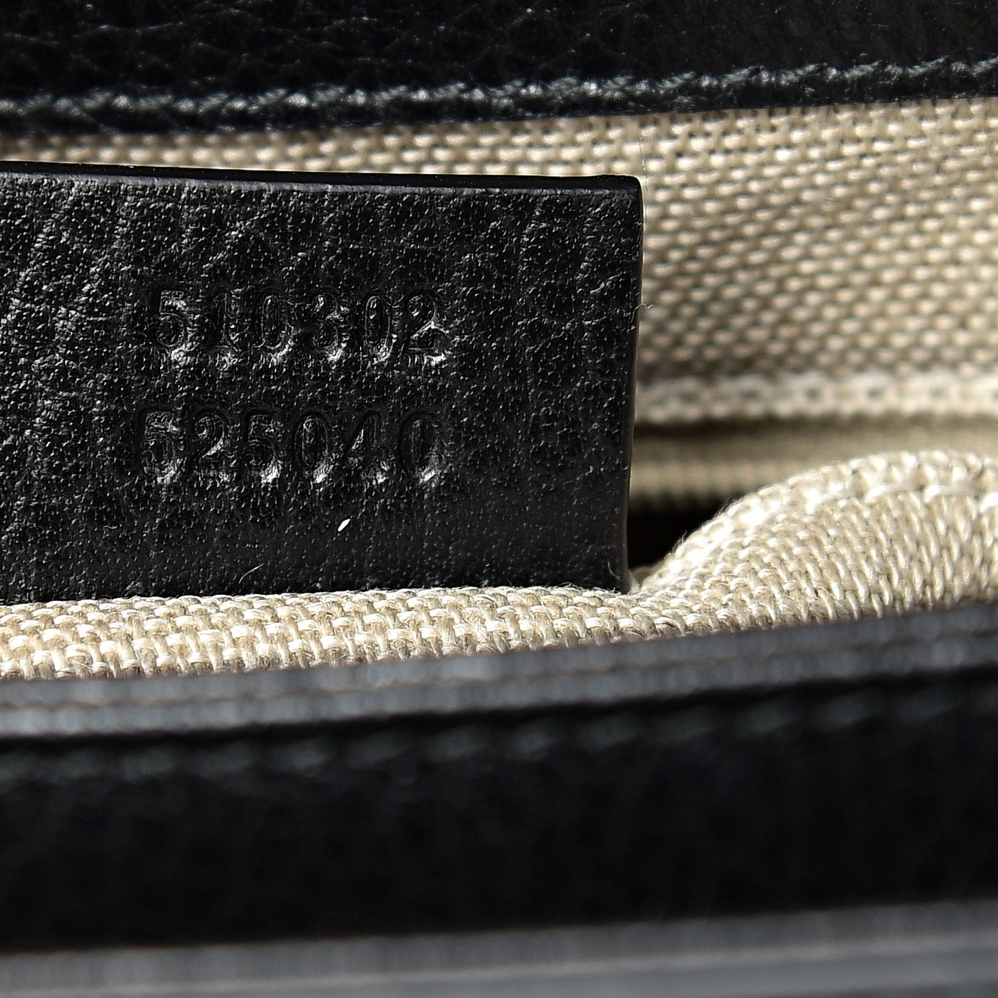 Dollar Calfskin Interlocking G Top Handle Shoulder Bag Black