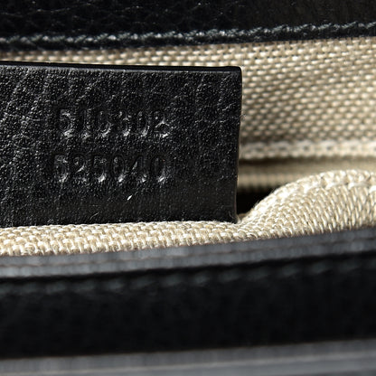 Gucci Dollar Calfskin Interlocking G Top Handle Shoulder Bag Black 6 of 10