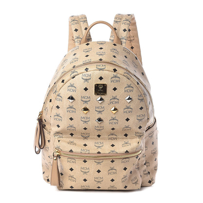 MCM Visetos Medium Studded Stark Backpack Beige 1 of 9