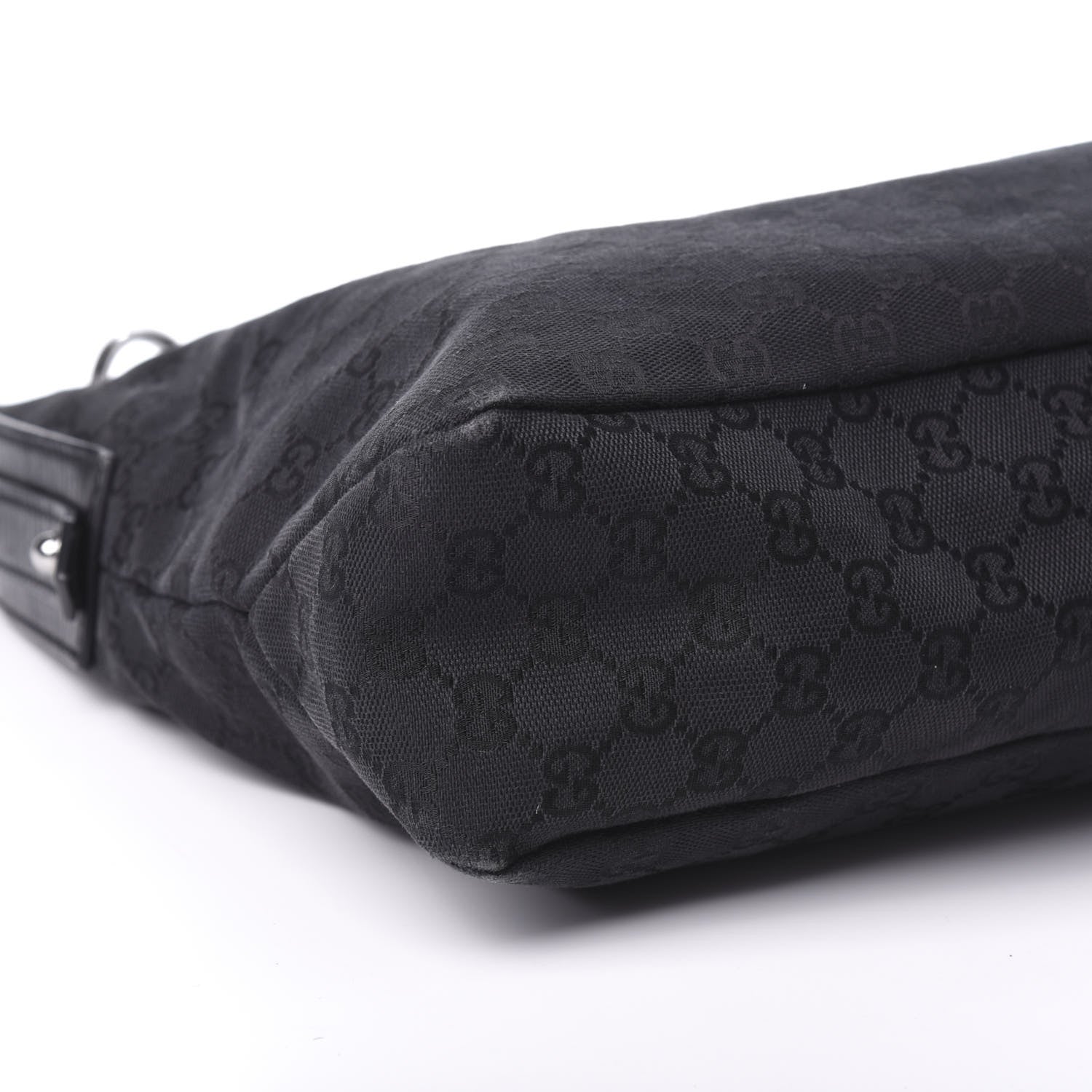 Gucci Monogram Large Horsebit Chain Hobo Black 9 of 10