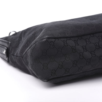 Gucci Monogram Large Horsebit Chain Hobo Black 9 of 10