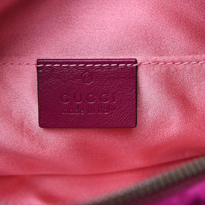 Gucci Velvet Matelasse GG Marmont Belt Bag 95 38 Fuchsia Violet Cyclamen 5 of 11