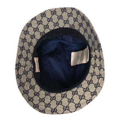 Gucci GG Monogram Web Bucket Hat L Beige Blue 6 of 8