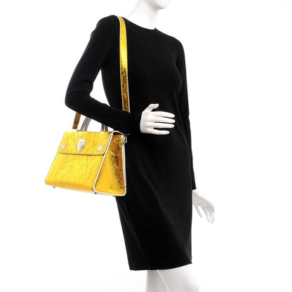 Christian Dior Metallic Calfskin Medium Diorever Flap Gold 2 of 14