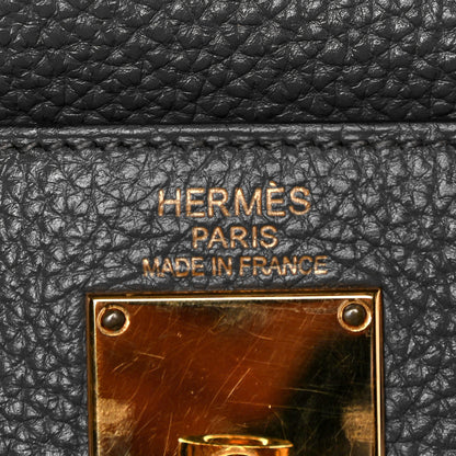 Hermes Togo Shoulder Kelly 40 Etain 6 of 9