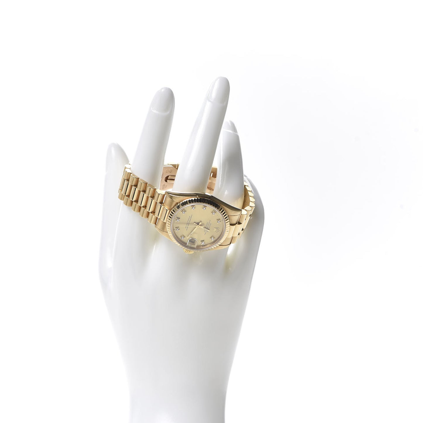 18K Yellow Gold Diamond 31mm Oyster Perpetual Datejust President Watch Champagne 68278