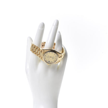 Rolex 18K Yellow Gold Diamond 31mm Oyster Perpetual Datejust President Watch Champagne 68278 2 of 7