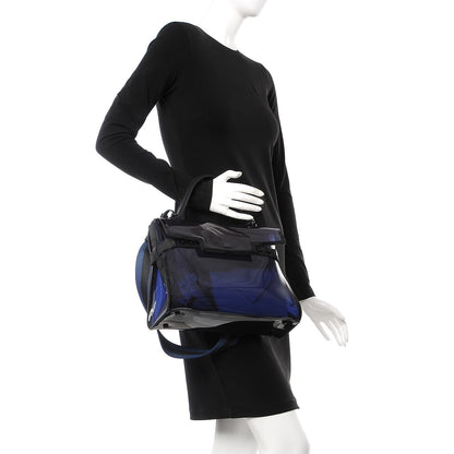 Delvaux PVC Tempete Dark Night Satchel Blue De Prusse 2 of 7