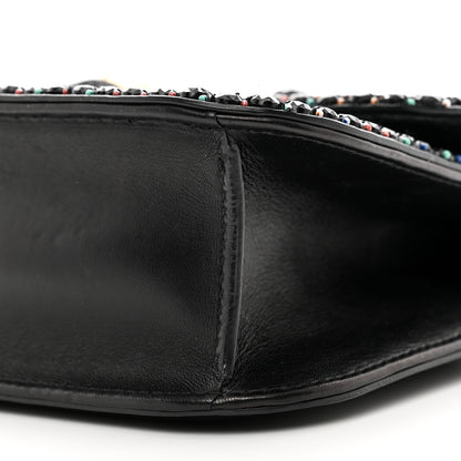 Valentino Garavani Vitello Beaded Medium Glam Lock Rockstud Flap Black 9 of 13