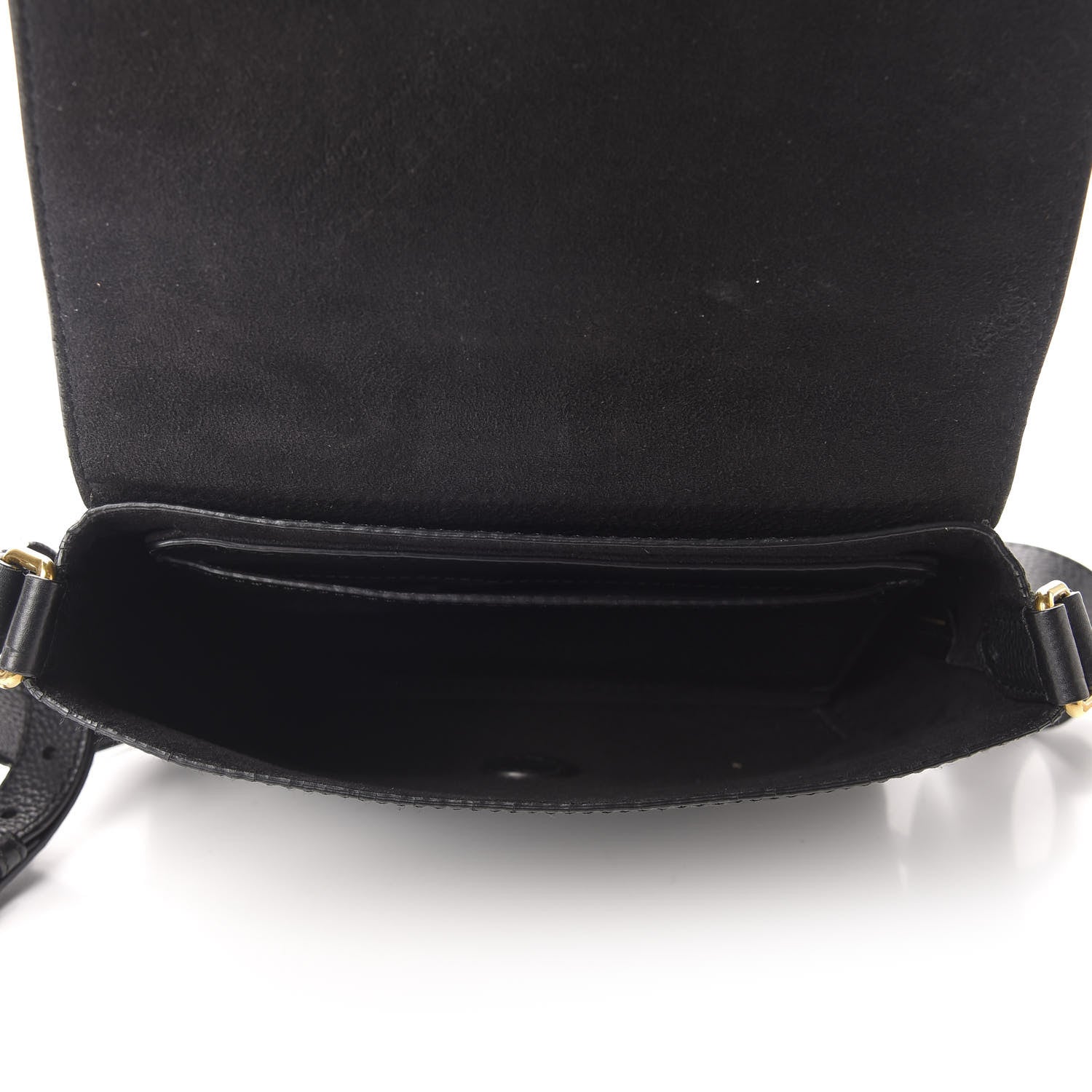 Burberry Grainy Calfskin Embossed Small Messenger Black 5 of 10