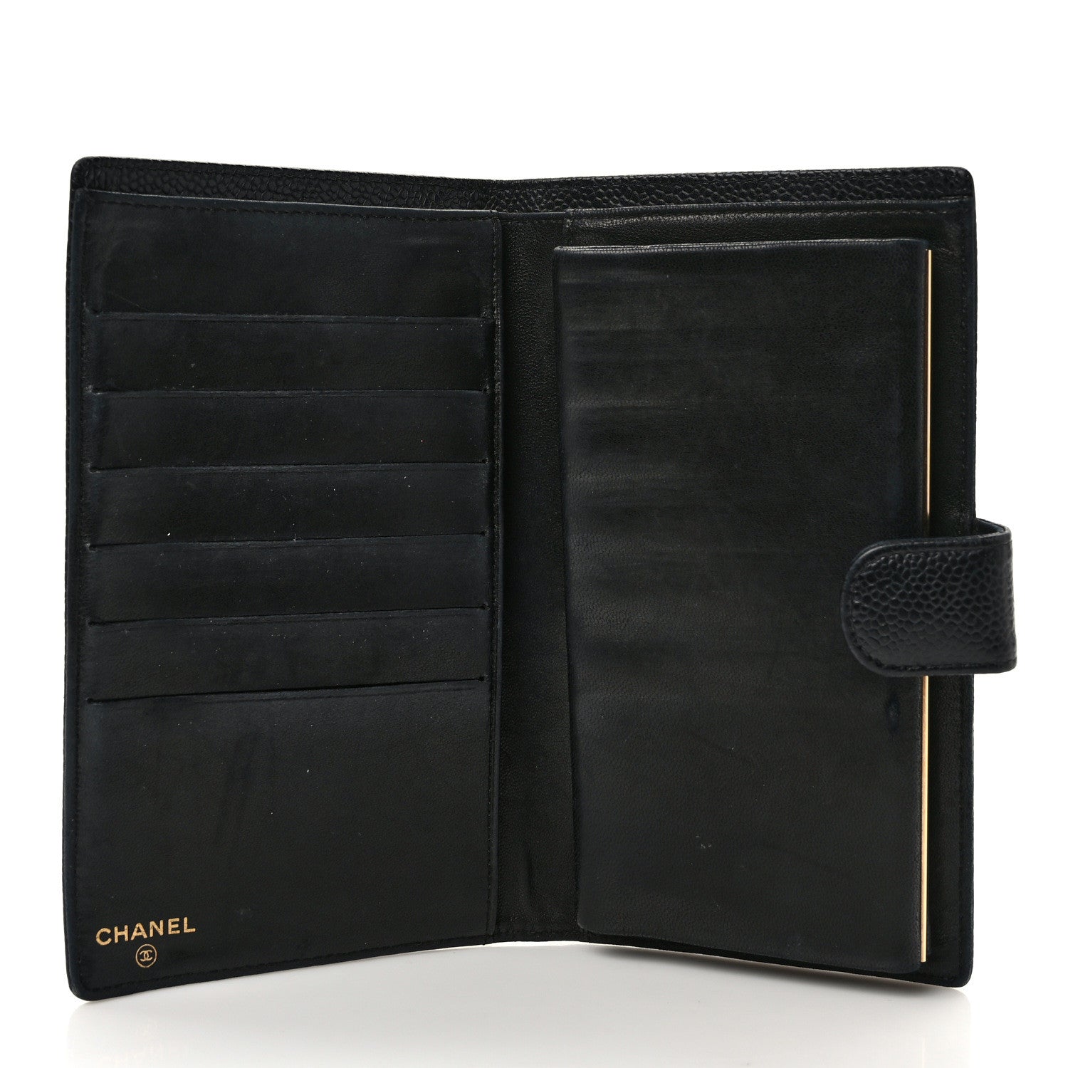 Chanel Caviar Timeless CC French Wallet Black 5 of 10