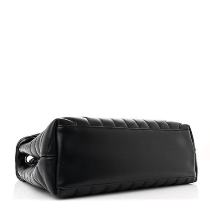 Saint Laurent Calfskin Y Quilted Monogram Medium Loulou Chain Satchel Black 4 of 12