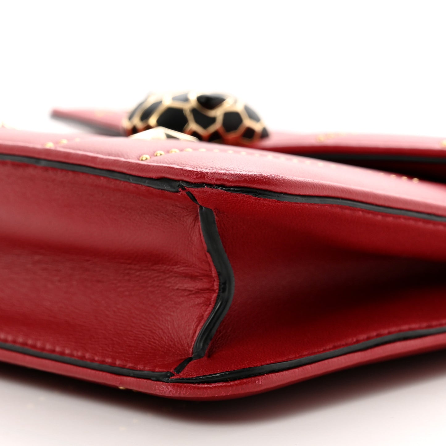 Calfskin Star Studded Serpenti Forever Crossbody Bag Red