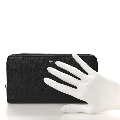 Celine Calfskin Large Zip Around Multifunction Wallet Black Citron 2 of 8
