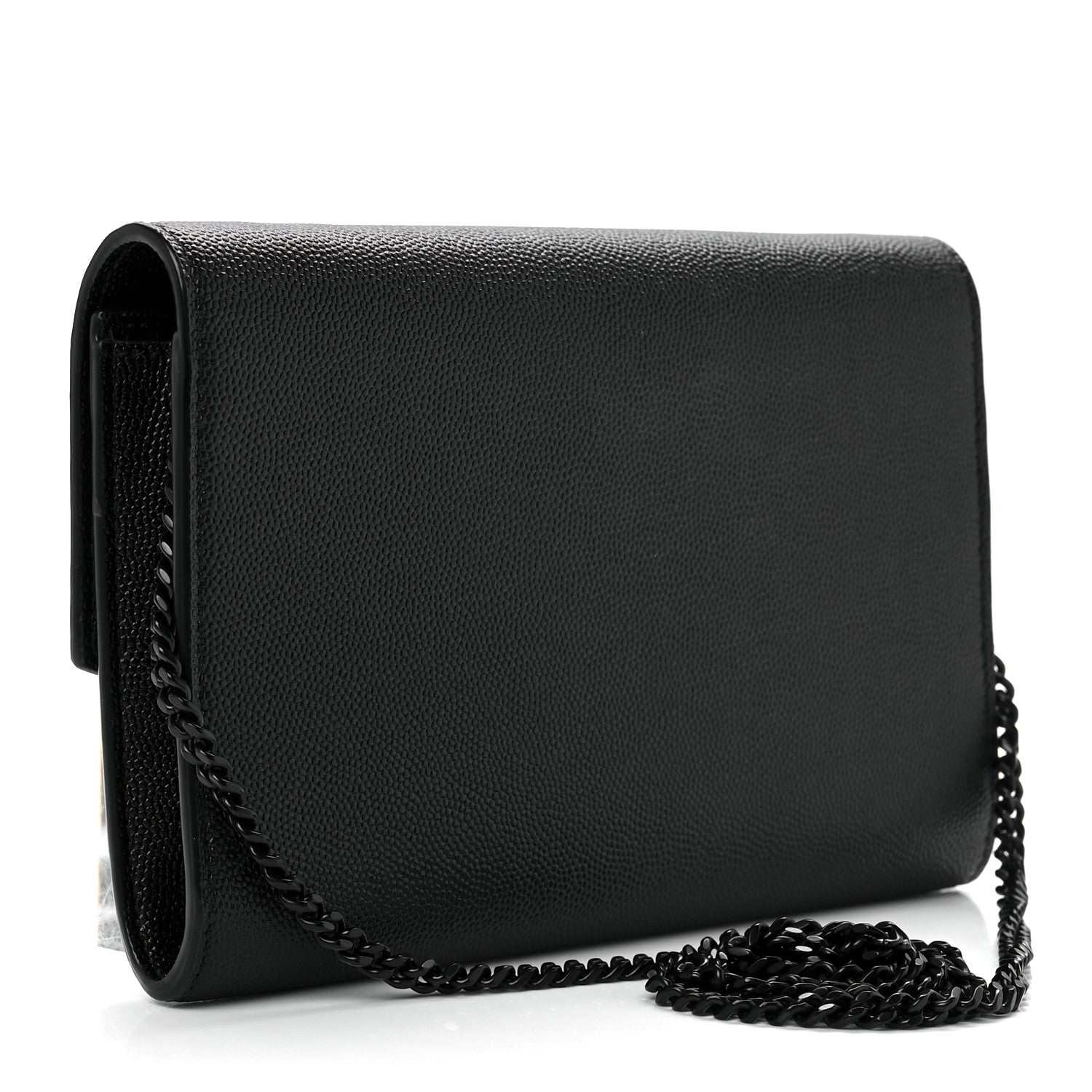 Saint Laurent Grain De Poudre Uptown Chain Wallet Black 4 of 13